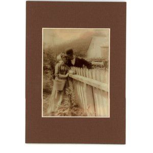 Taking The Cream Circa 1890 3-d Photo Reprint Stereographic Arts 5x7 Couple Kiss